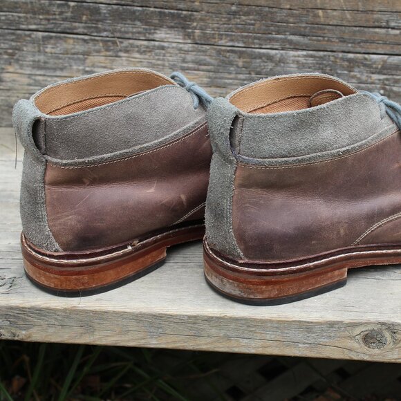 Cole Haan Brown Oiled Leather and Gray Suede Chukka, Men's 10.5 M, EUC - Picture 7 of 13